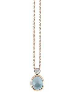 Al Coro Amici collier met topaas en diamant NC392TR