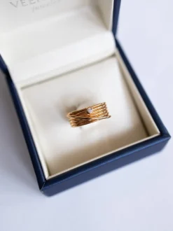 Al Coro Amori ring met 1 diamant R7517R + Grote collectie