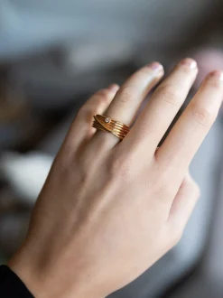 Al Coro Amori ring met 1 diamant R7517R + Grote collectie