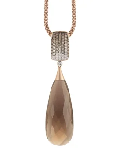 Al Coro La Piazza hanger met rookkwarts en diamant NP9159SQB