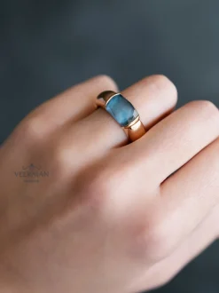 Al Coro La Piazza Ring met London Blue Topaas NRF758TLBR + Luxe Cadeau
