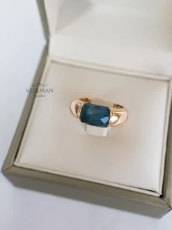 Al Coro La Piazza Ring met London Blue Topaas NRF758TLBR + Luxe Cadeau