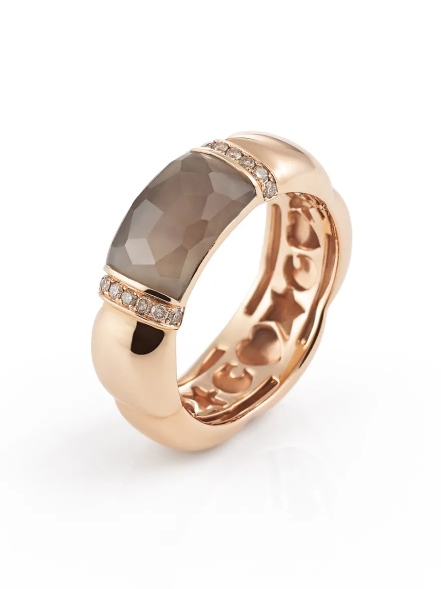 Al Coro La Piazza ring Smokey Quartz NR480SQR + Luxe Cadeau