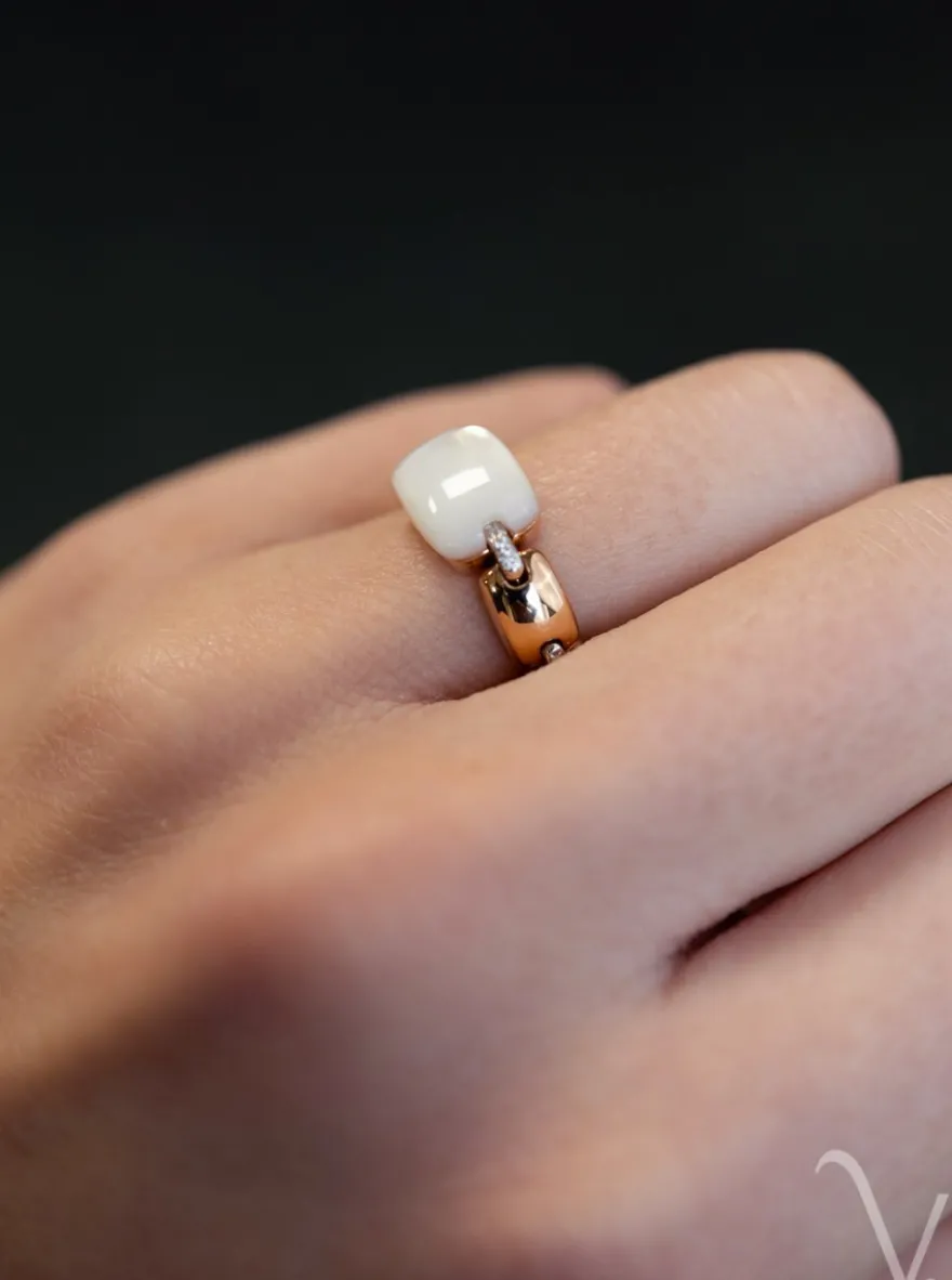 Al Coro La Piazza ring met parelmoer NR3031MOR+ Luxe Cadeau