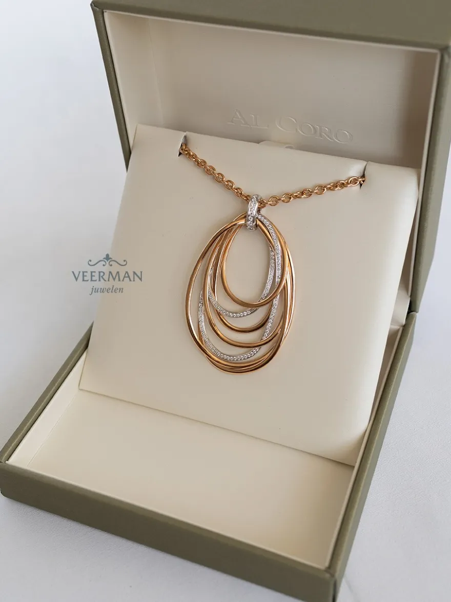 Al Coro Mezzaluna hanger met briljant 0,93crt P2378R + Luxe Cadeau