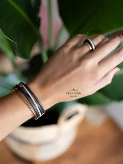 Al Coro Neraviglia armband met staal en diamant NB10406R