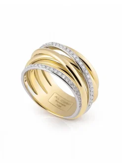 Al Coro Serenata bicolor ring met briljant R6406G