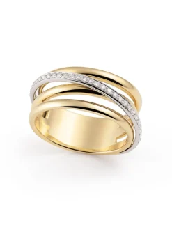 Al Coro Serenata bicolor ring met briljant 0,21crt. R7651WG + Luxe Cadeau