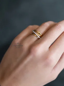 Al Coro Serenata bicolor ring met briljant 0,21crt. R7651WG + Luxe Cadeau