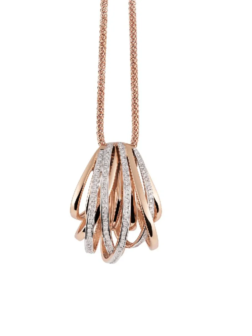 Al Coro Serenata hanger roségoud en briljant + Luxe cadeau