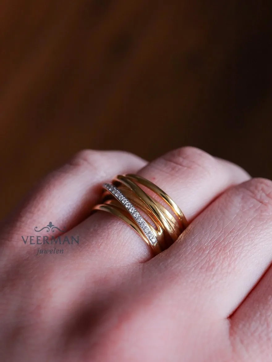Al Coro Serenata ring met briljant R6404G + Luxe Cadeau