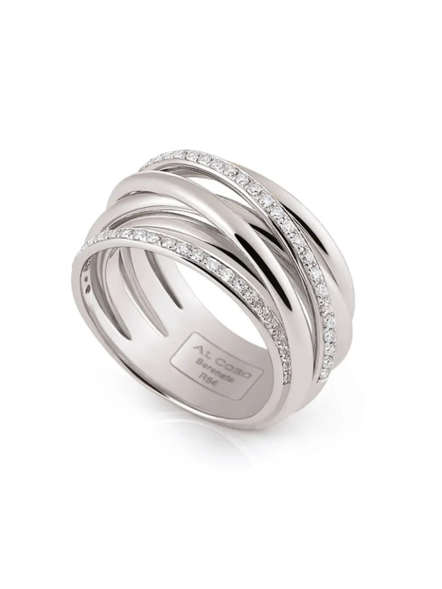 Al Coro Serenata ring witgoud briljant R6406W + Luxe Cadeau