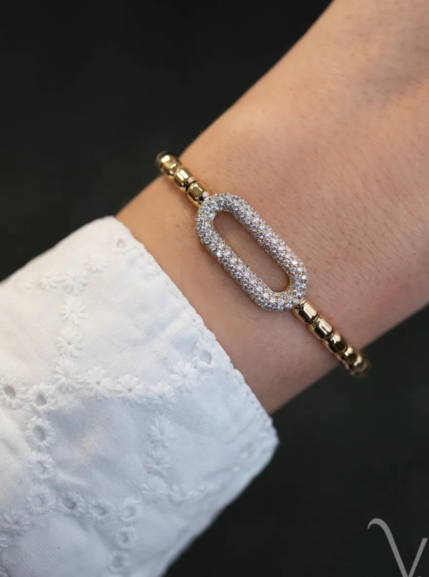 Al Coro Stretchy armband met diamant 1,27crt. A109G + Luxe Cadeau