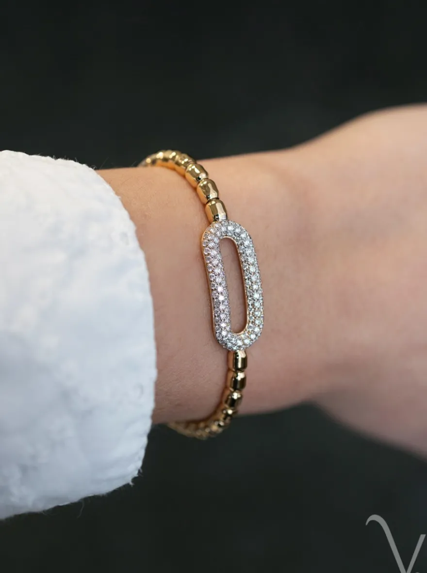 Al Coro Stretchy armband met diamant 1,27crt. A109G + Luxe Cadeau