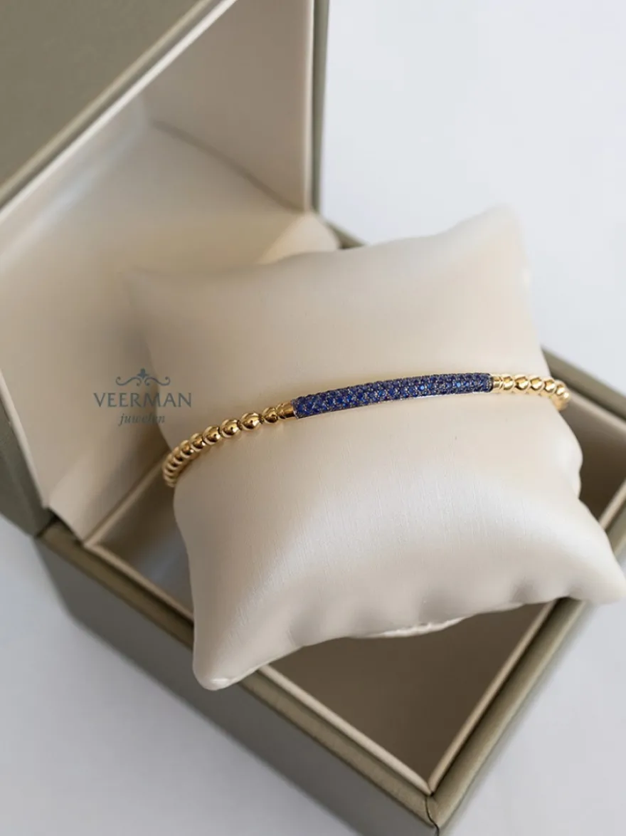 Al Coro Stretchy blauw saffier A350BSG17 + Luxe cadeau