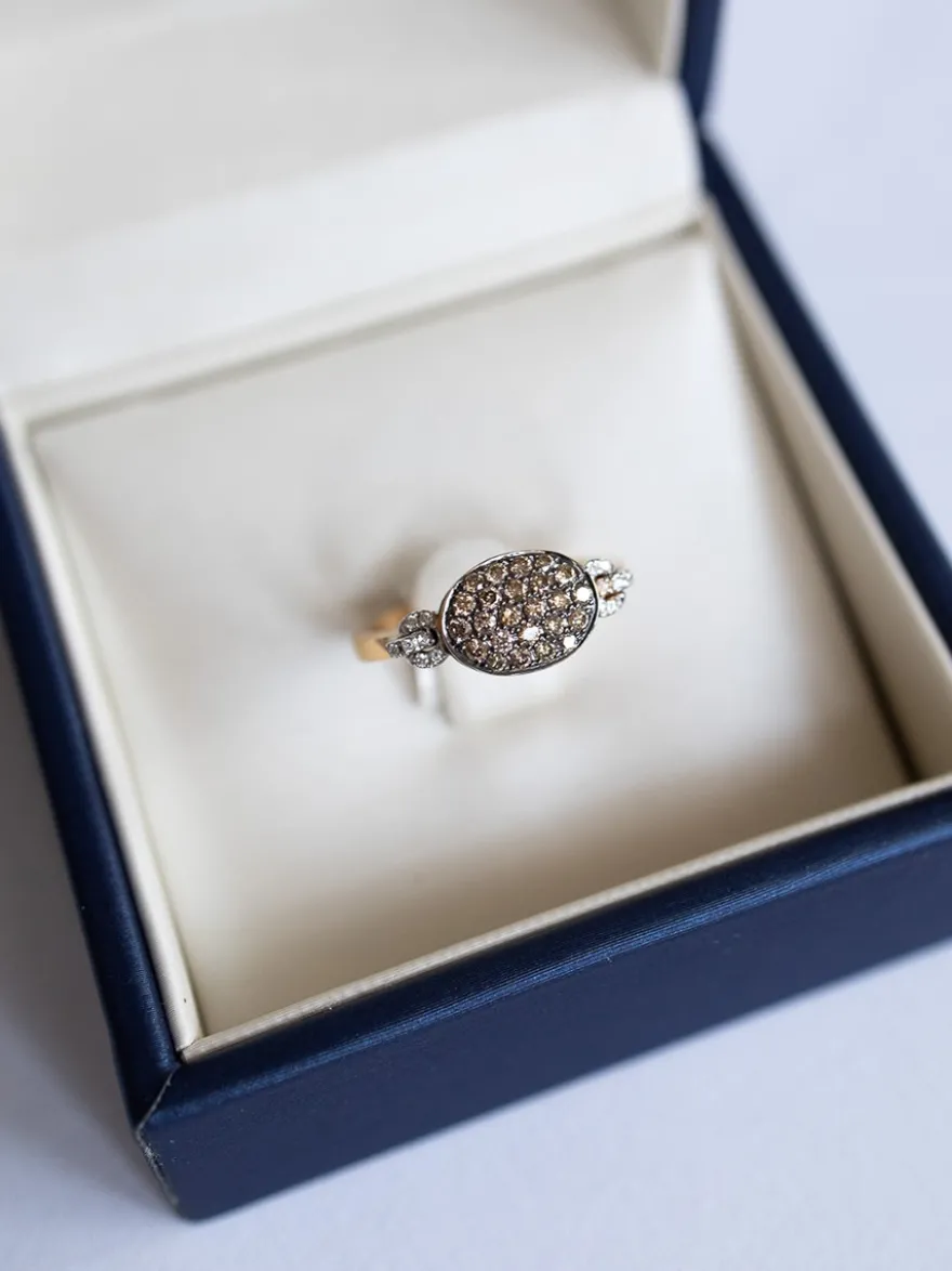 Amori Ring Champagne Diamant NR11941BR + Luxe Cadeau