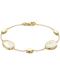 Armband geelgoud met parelmoer + Luxe Cadeau