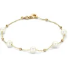 Armband geelgoud met parels + luxe cadeau