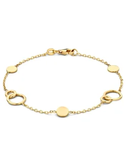 Armband geelgoud met verbonden schakels + luxe cadeau