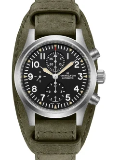Bekijk Hamilton Khaki Field Auto Chrono H71706830 horloge + Met luxe cadeau