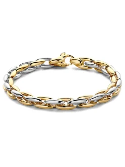Bicolor armband met ovale schakels + Luxe Cadeau