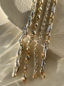 Bicolor armband met ovale schakels + Luxe Cadeau