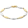 Bicolor armband met ovale elementen + Luxe Cadeau