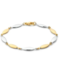 Bicolor armband met ovale elementen + Luxe Cadeau