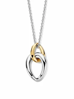 Bicolor collier met schakelhanger + Luxe Cadeau