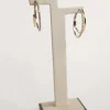 Bicolor gouden creolen met briljant 0.49crt + Luxe cadeau