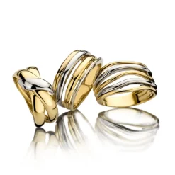 Bicolor gouden ring + Fashion cadeau