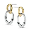 Bicolor schakel oorstekers + luxe cadeau