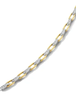 Bicolor schakelarmband met briljant 0,79crt. + Luxe Cadeau