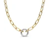 Bicolor schakelcollier met briljant 0,42 crt. + Luxe Cadeau