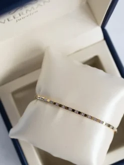 Bicolor tennis armband diamant 0.28crt + Luxe cadeau
