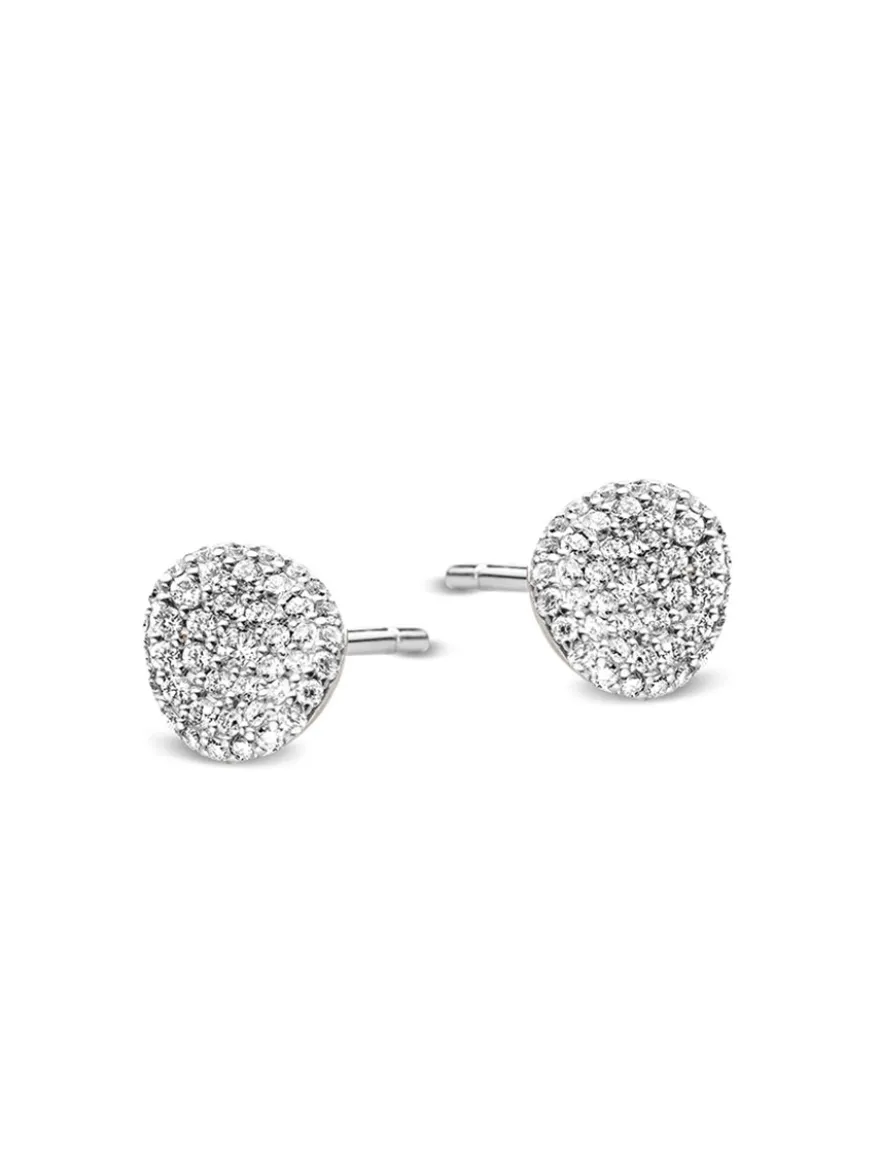 Bigli Mini Waves Oorstekers 23O76WDIA + Luxe Cadeau