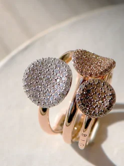 Bigli Mini Waves ring 23R186RWDIA + Luxe Cadeau