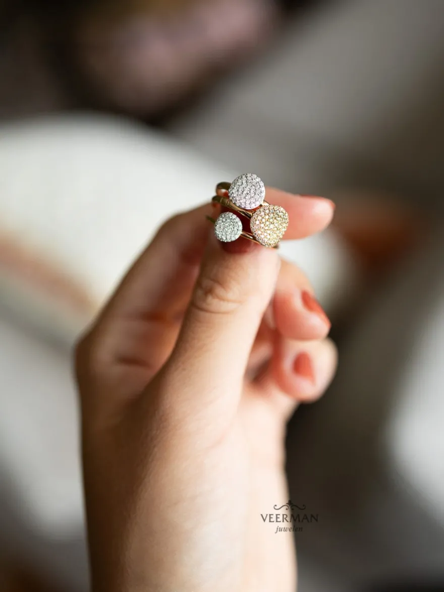 Bigli Mini Waves Ring 23R184RWDIA + Luxe Cadeau