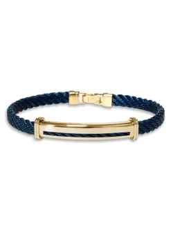 Borsari Gioielli Stalen armband met geelgoud br-or18cty