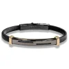 Borsari Gioielli Stalen armband met geelgoud br-imper04cy