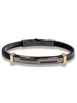 Borsari Gioielli Stalen armband met geelgoud br-imper04cy