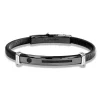 Borsari Gioielli Stalen armband met witgoud br-imper04ar