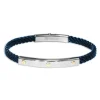 Borsari Gioielli Stalen armband met roségoud br-sk18d