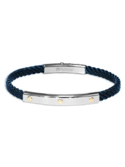 Borsari Gioielli Stalen armband met roségoud br-sk18d