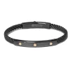 Borsari Gioielli Stalen armband met roségoud br-sk04db