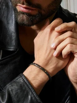 Borsari Gioielli Stalen armband met roségoud br-sk04db