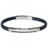 Borsari Gioielli Stalen armband met roségoud br-sk18b
