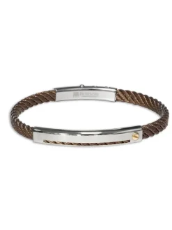 Borsari Gioielli Stalen armband met roségoud br-sk07b