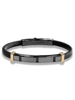 Borsari Gioielli Stalen armband met geelgoud br-imper04by