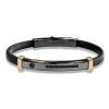 Borsari Gioielli Stalen armband met geelgoud br-imper04ay